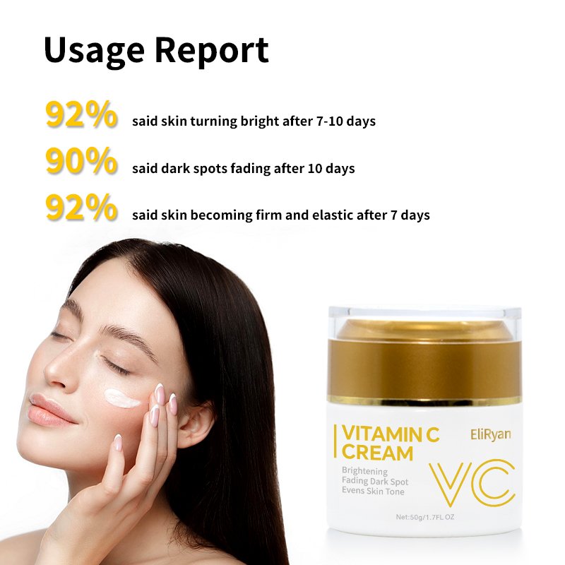 H-Quality OEM Label Moisturizing Facial Lotion Dark Spot Wrinkle Product Brightening Anti Aging VC Vitamin Face Cream For Women