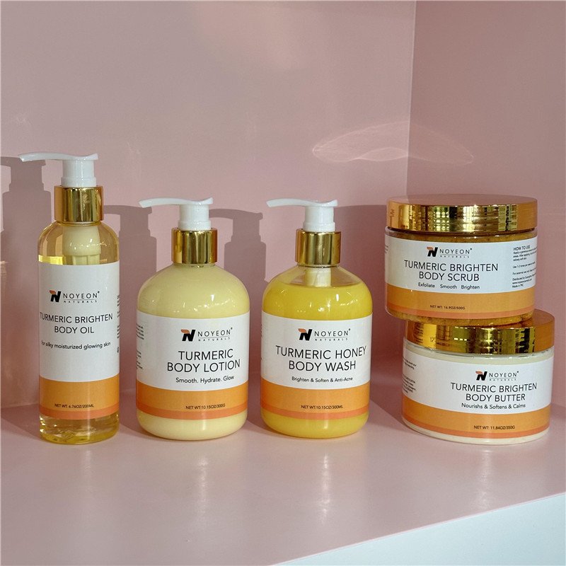 Noyeon Turmeric Skincare Set Anti Acne Dark Spot Whitening Private Label Soap Serum Scrub Cream Facial Wash face Skin Care Set