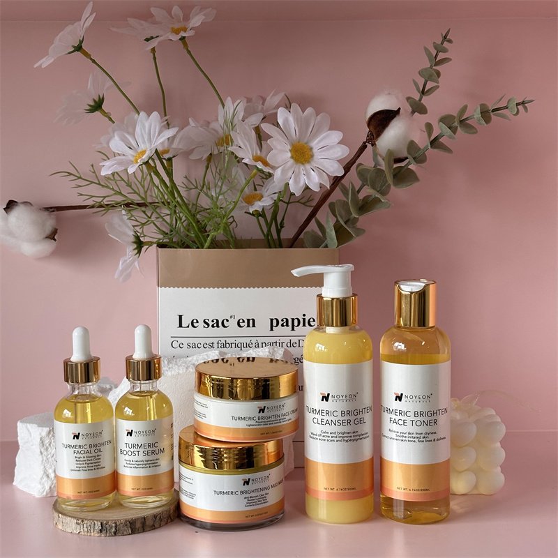 Noyeon Turmeric Skincare Set Anti Acne Dark Spot Whitening Private Label Soap Serum Scrub Cream Facial Wash face Skin Care Set