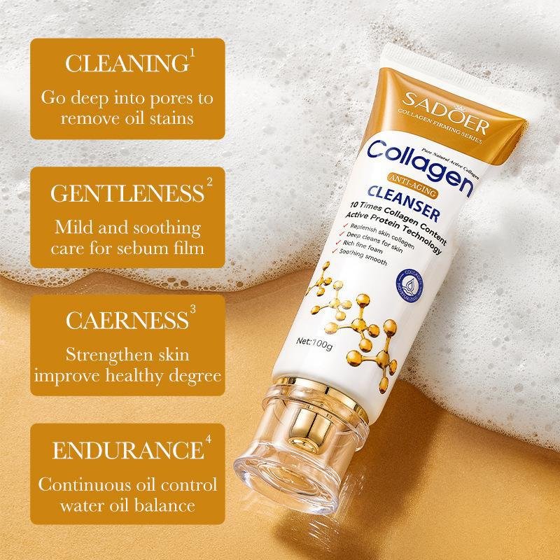 Professional Organic OEM SADOER collagen anti-age lightening cream brightening whitening for women face skin care set (new)