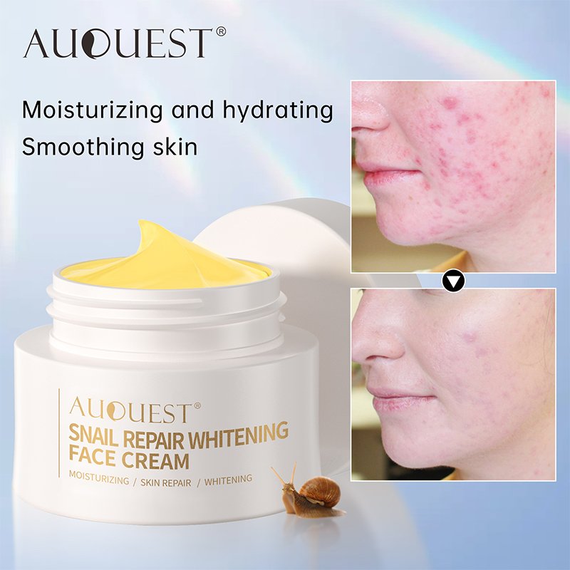 AuQuest snail cream Private label organic Moisturizing repairing collagen whitening Anti Wrinkle Snail face Cream