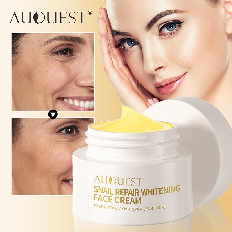 AuQuest snail cream Private label organic Moisturizing repairing collagen whitening Anti Wrinkle Snail face Cream