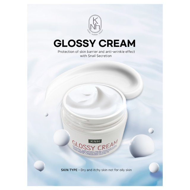 KNH Glossy Cream Skin Barrier Anti-wrinkle Shea Butter Facial Skincare Snail Secretion Moisturizing Face Cream