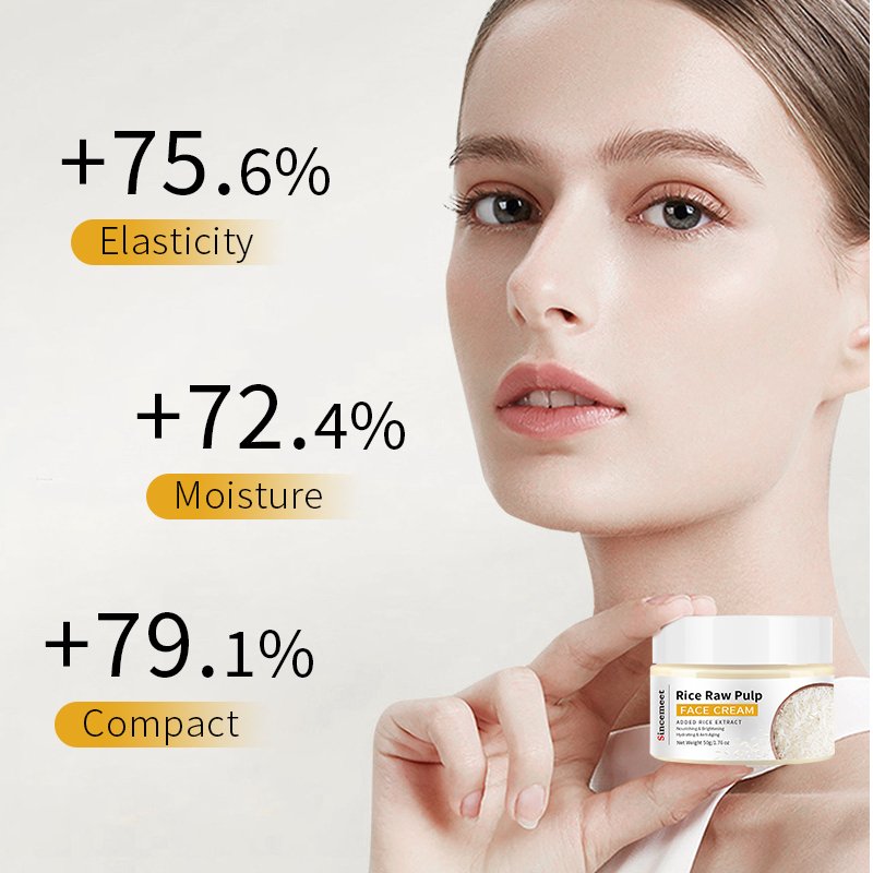 Cosmetics Beauty Care Best Facial Skin Care Products Rice Raw Pulp Hydrating And Rejuvenating Moisturizer Face Cream