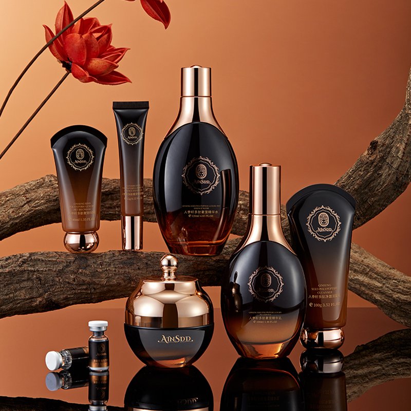 Beauty Skin Care Product Ginseng Seed Polypeptide Luxury Moisturizer Anti-wrinkle Hyaluronic Acid Face Cleanser Skin Care Set