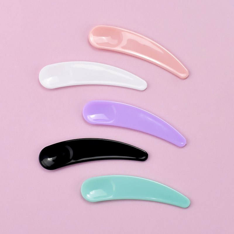 Wholesale Mini Plastic Face Cream Cosmetic Packaging Spatula Spoon Eye Facial Mask Spoon Mask Cream Spoon