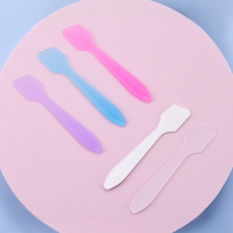 Wholesale Mini Plastic Face Cream Cosmetic Packaging Spatula Spoon Eye Facial Mask Spoon Mask Cream Spoon