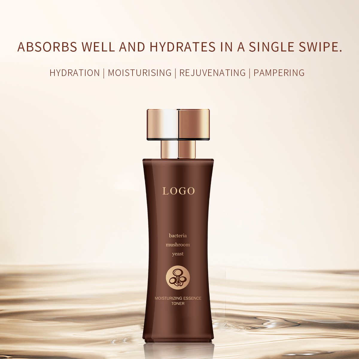 OEM & ODM Facial Care Smoothing Nourishing Mushroom Yeast Moisturizing Essence Lotion for Face