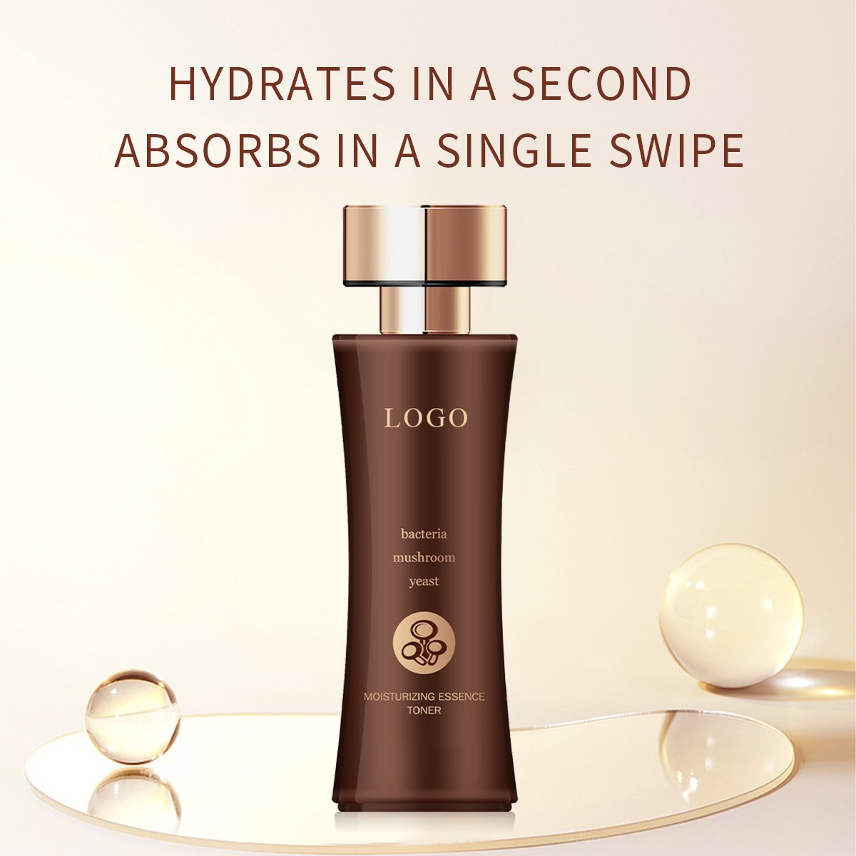 OEM & ODM Facial Care Smoothing Nourishing Mushroom Yeast Moisturizing Essence Lotion for Face