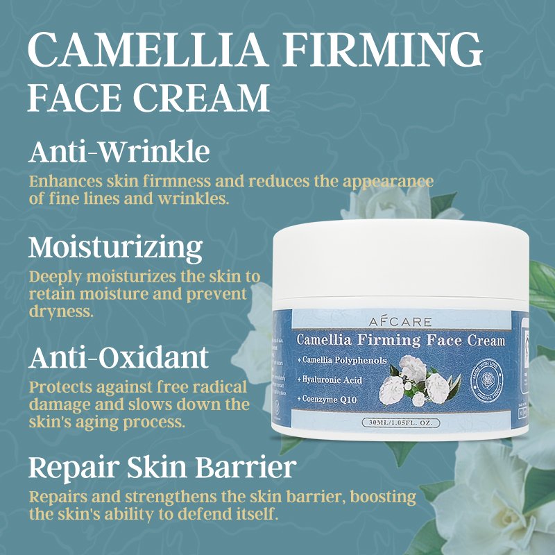 Wholesale Facial Cream Product Cruelty-free Moisturizing & Firming and Hyaluronic acid & Camellia Face Cream for Ladies