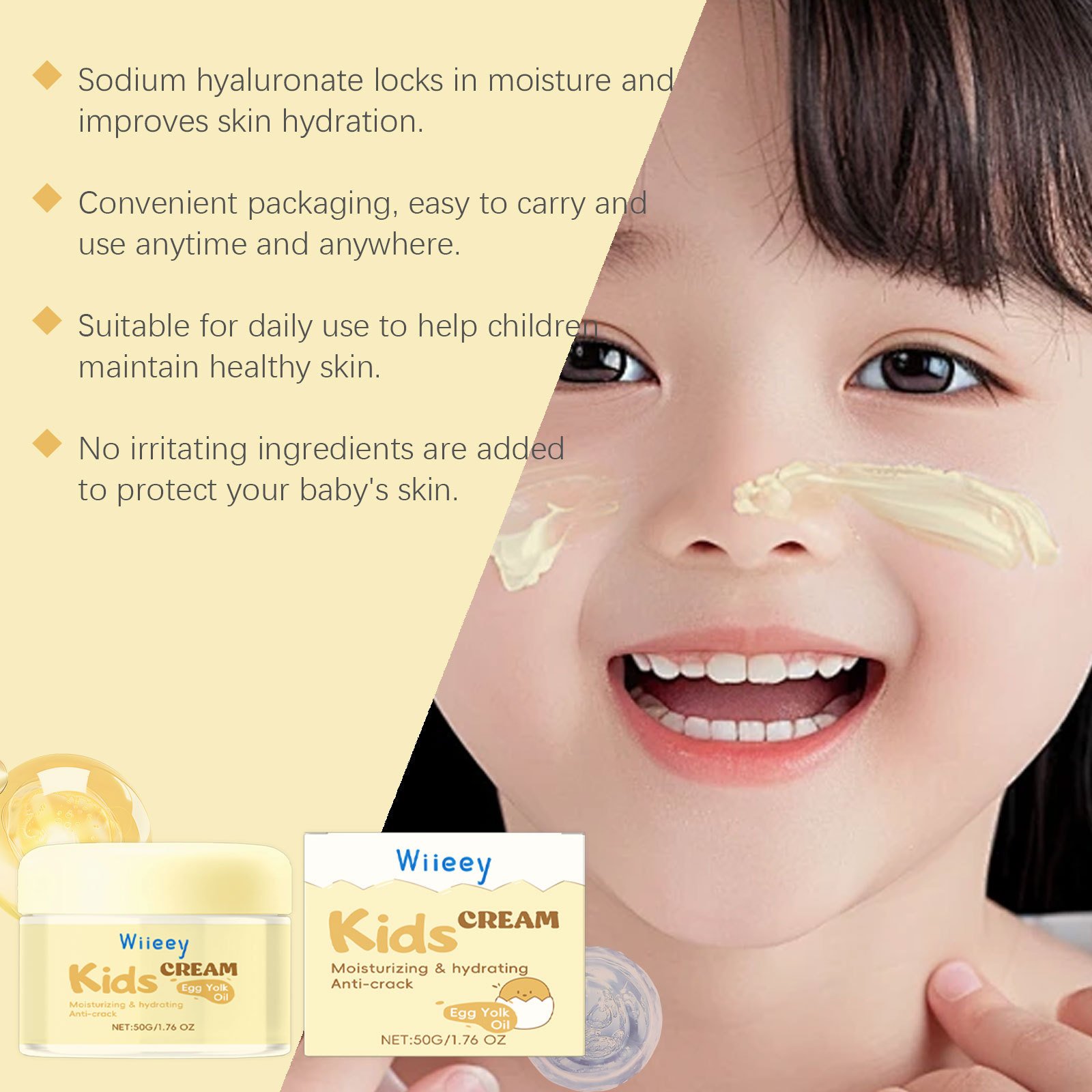 WIIEEY Children's Moisturizing face cream Mild Daily Care Facial Cream