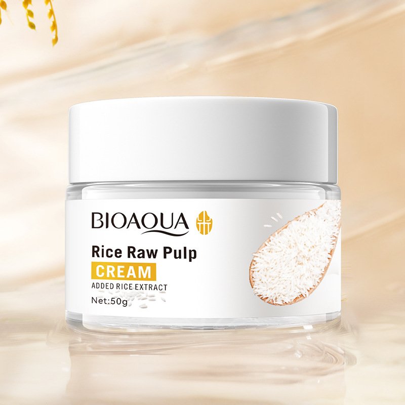 Private Label Tightening Cream Rice Pulp Improve Roughness Shrink Pores Anti Wrinkle Moisturizing Nourishing Face Cream