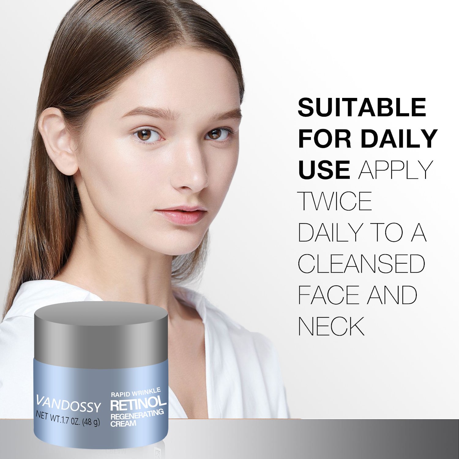 Custom 50ml Hyaluronic Acid Facial Cream Best Skin Moisturizing Retinol Face Cream Anti Aging