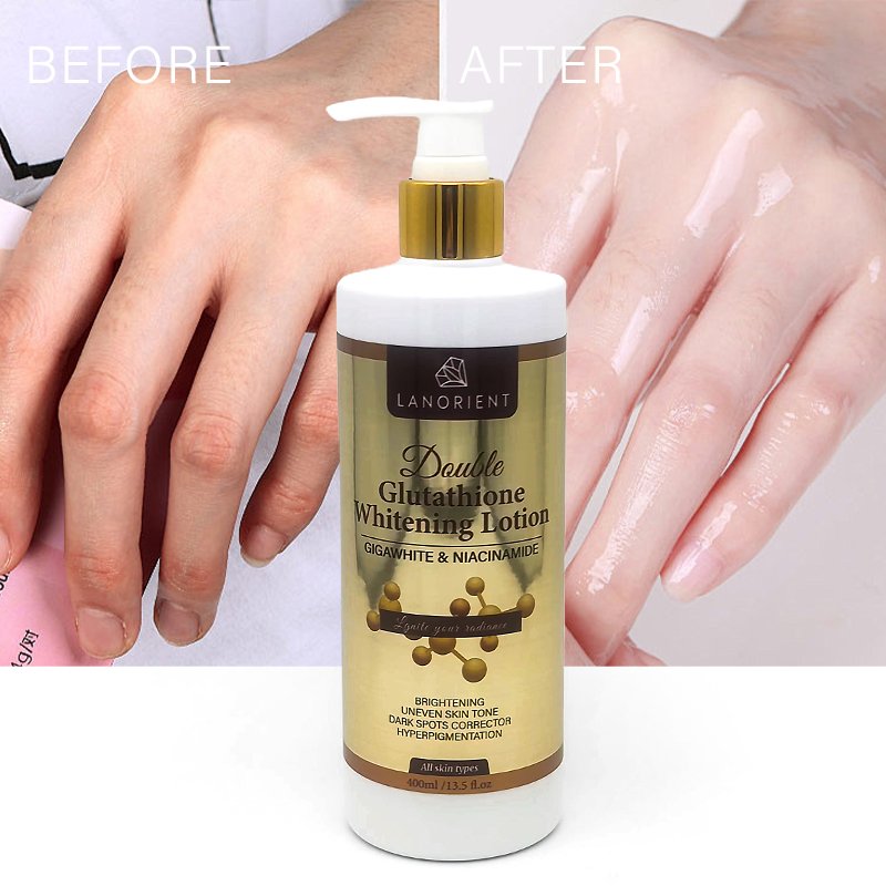 Private Label Skin Care Set Double L-Glutathione Whitening Serum Dark Spot Face Cream Black Skin Soap Bleaching Body Lotion