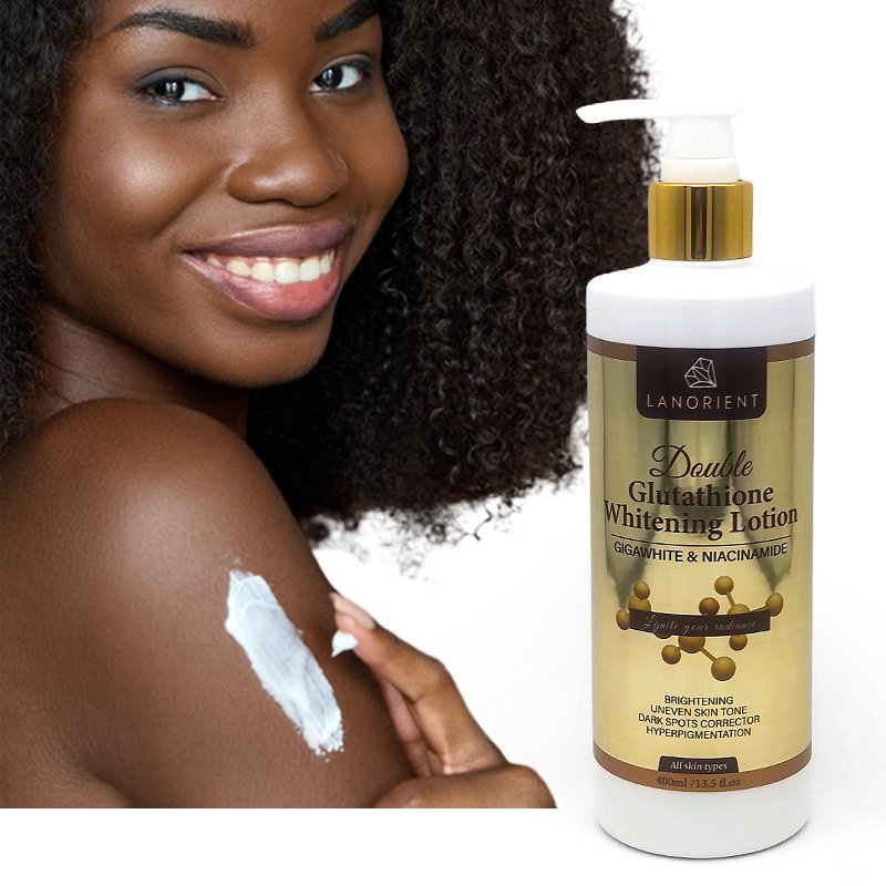 Private Label Skin Care Set Double L-Glutathione Whitening Serum Dark Spot Face Cream Black Skin Soap Bleaching Body Lotion