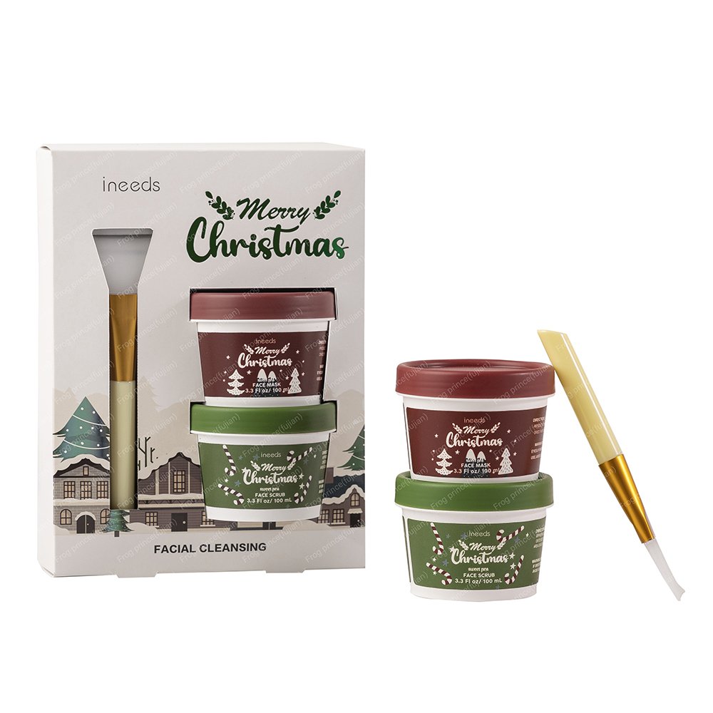 Customized Moisturizing Hydrating Exfoliating Face Scrub Face Jelly Mask Skin Care Gift Set for Ladies
