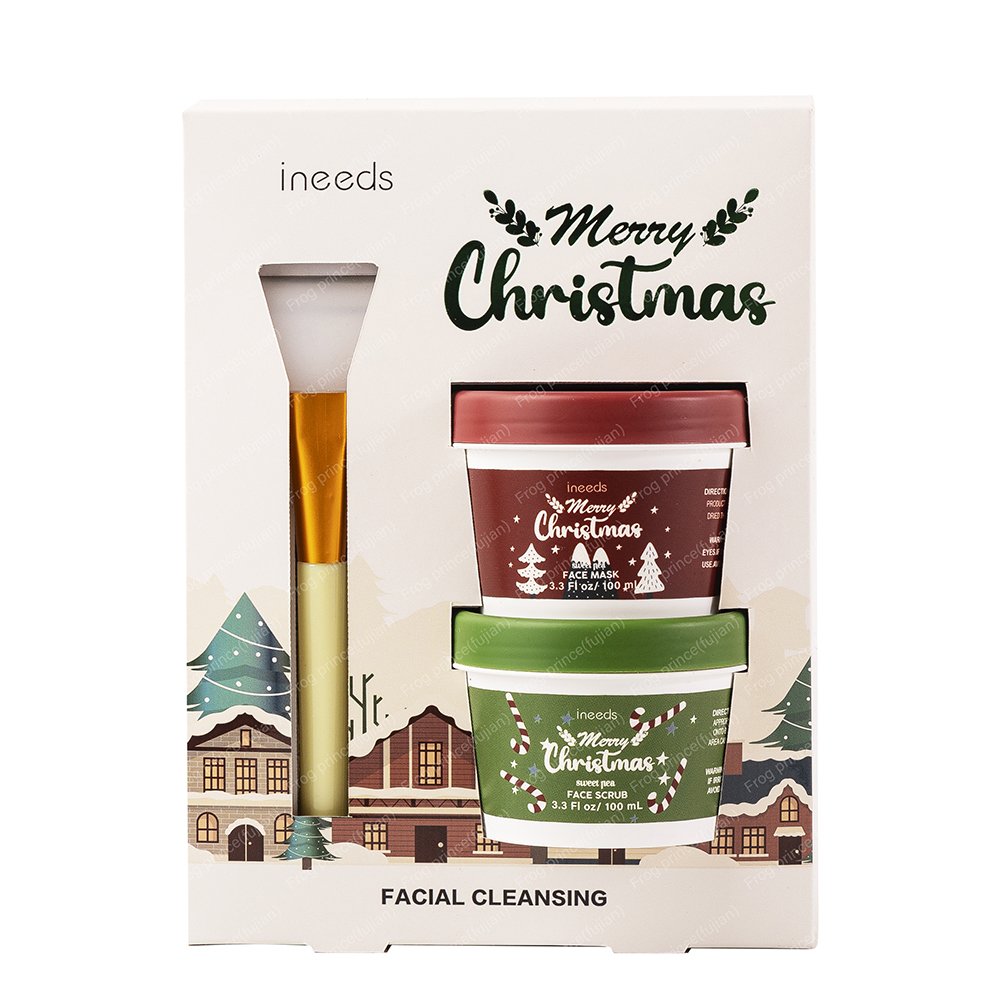 Customized Moisturizing Hydrating Exfoliating Face Scrub Face Jelly Mask Skin Care Gift Set for Ladies