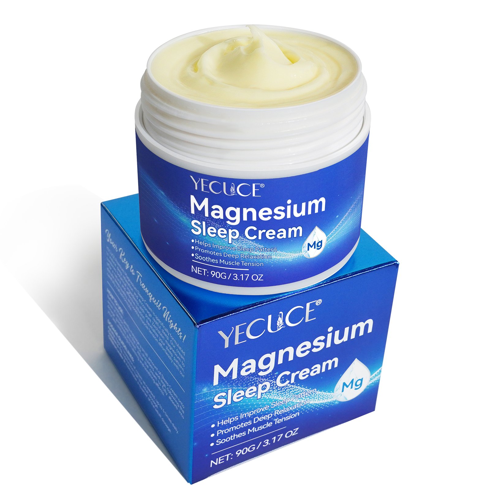 YECUCE enhance resistance improve sleep soothing calming 90g sleeping face cream,body skin magnesium oil muscle sleep cream
