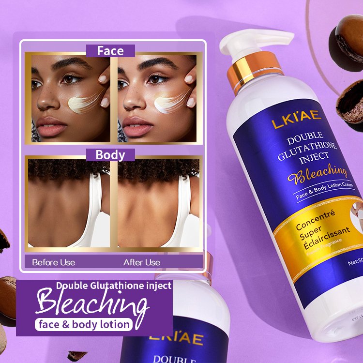 Private Label Natural Skin Care Whitening Body Lotion Cream Repairing Glutathione Collagen Vitamin E Body Lotion For Dark Skin