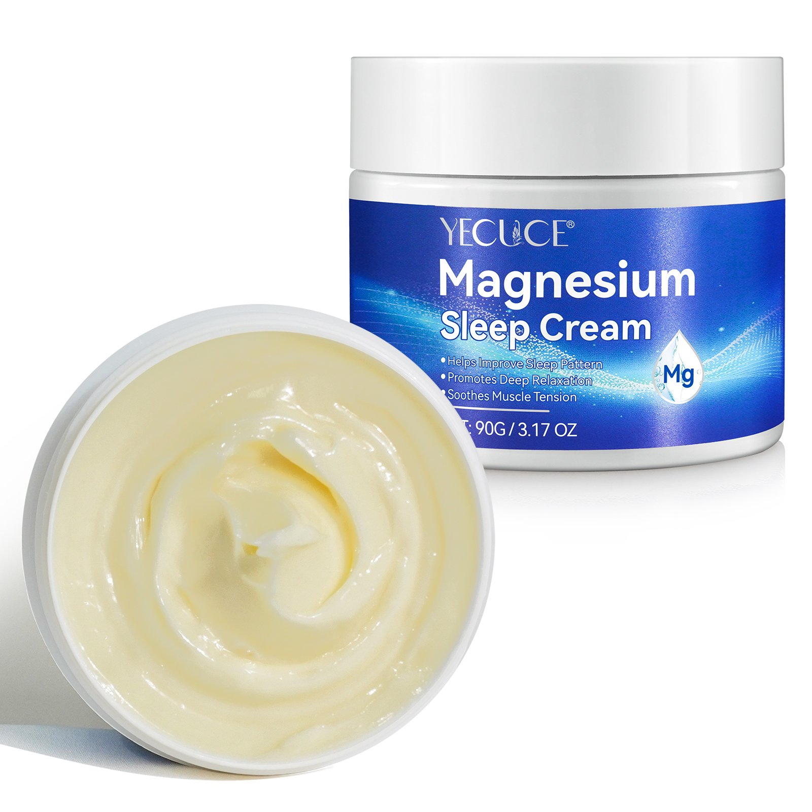 YECUCE enhance resistance improve sleep soothing calming sleeping face magnesium body skin muscle sleep cream,magnesium cream