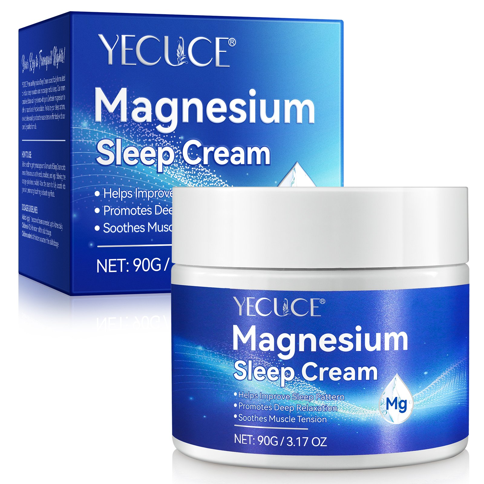 YECUCE enhance resistance improve sleep soothing calming sleeping face magnesium body skin muscle sleep cream,magnesium cream