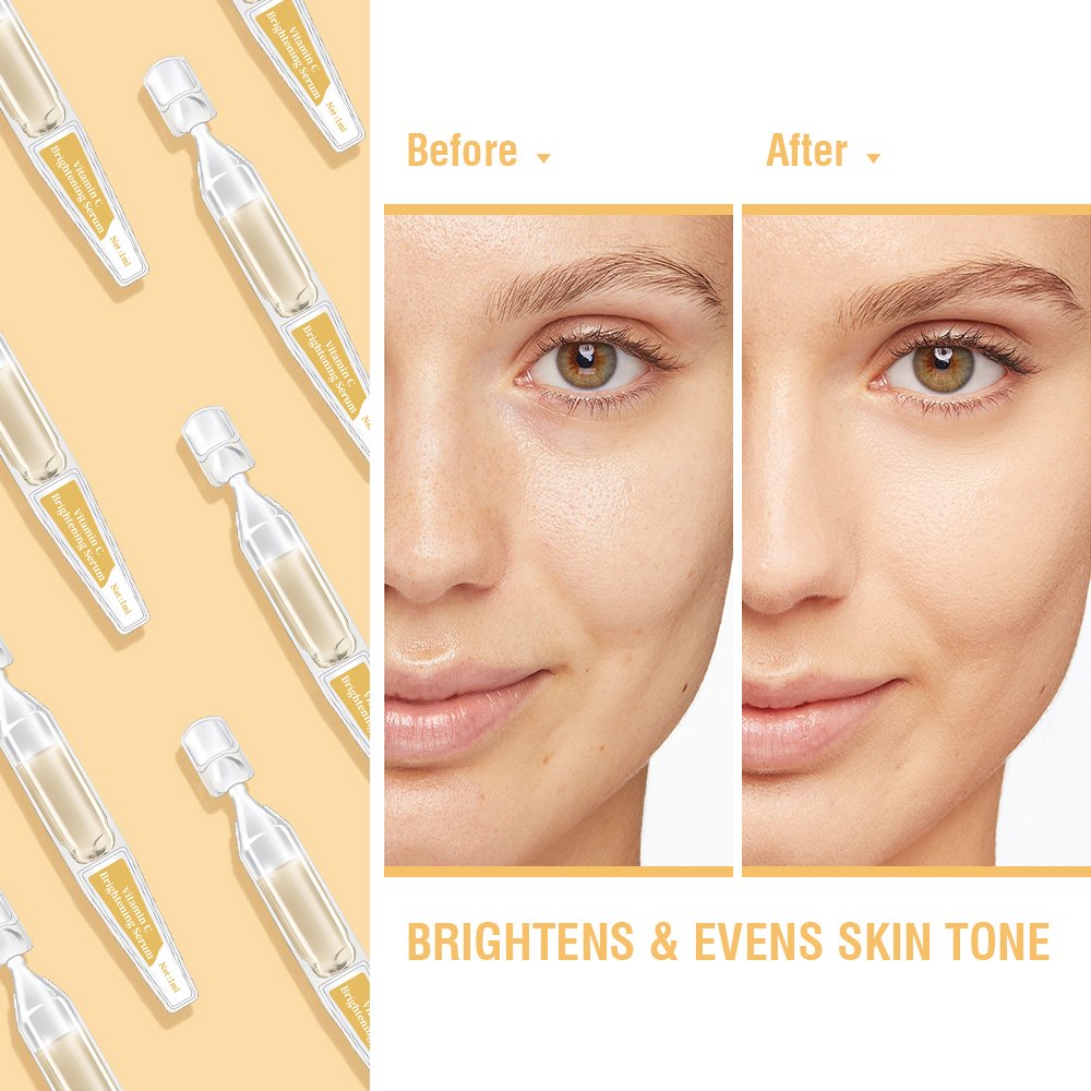 Private Label Custom Vegan Skin Care Face Care Moisturizing Whitening Ampoule Face Serum VC Vitamin C Serum