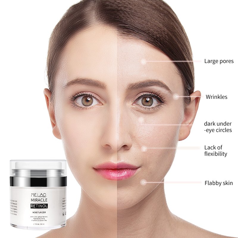Best Retinol Face Cream Natural Anti Aging Antiwrinkle Cream Retinol Moisturizer Face Cream 1.7oz