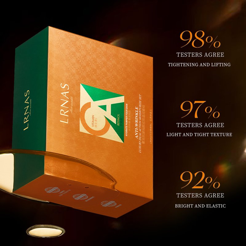 Private Label LRNAS Day And Night Skincare Products Dual Effects Vitamin C Moisturizing Face Cream Anti Wrinkle Freeze Mask