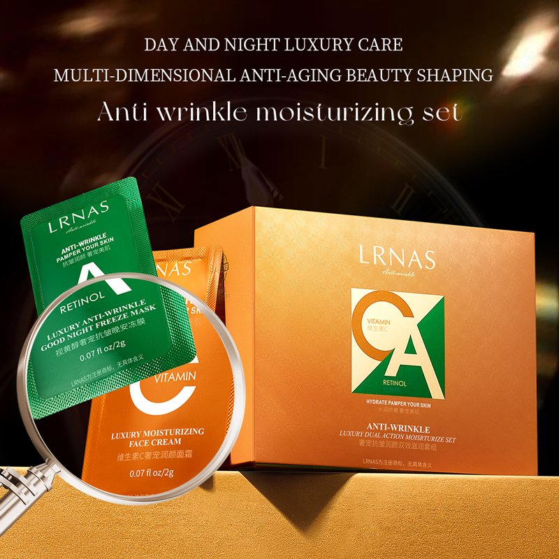 Private Label LRNAS Day And Night Skincare Products Dual Effects Vitamin C Moisturizing Face Cream Anti Wrinkle Freeze Mask