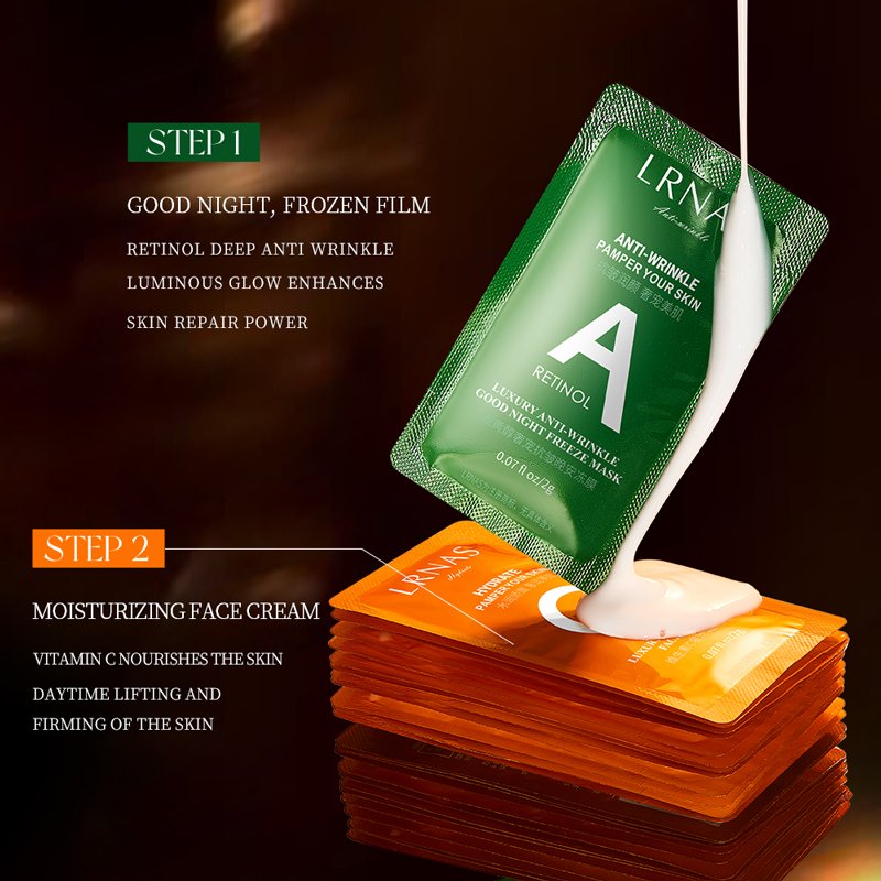 Private Label LRNAS Day And Night Skincare Products Dual Effects Vitamin C Moisturizing Face Cream Anti Wrinkle Freeze Mask