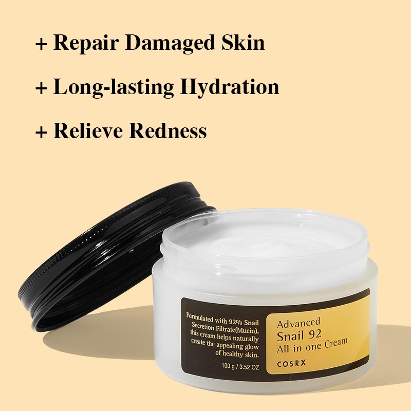 Best Selling Korea Custom Adavanced Snail 92 All In One Cream Repairing Whitening Moisturizing Firming Collagen Face Cream