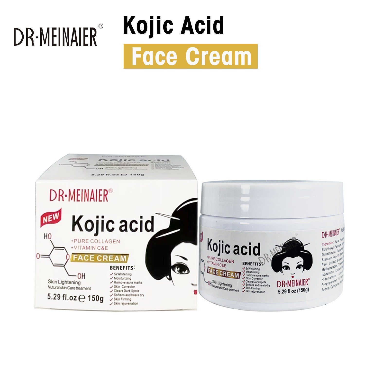 Wholesales Kojic Acid Face Cream Vitamin C Deep Nourishing Hydrating Moisturizing Anti wrinkle skincare Whitening cream