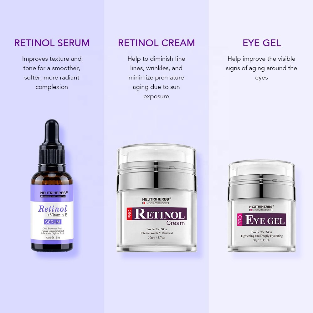 Neutriherbs Skin Care Set Gift Skin Care Vegan Retinol Serum Cream For Man And Woman