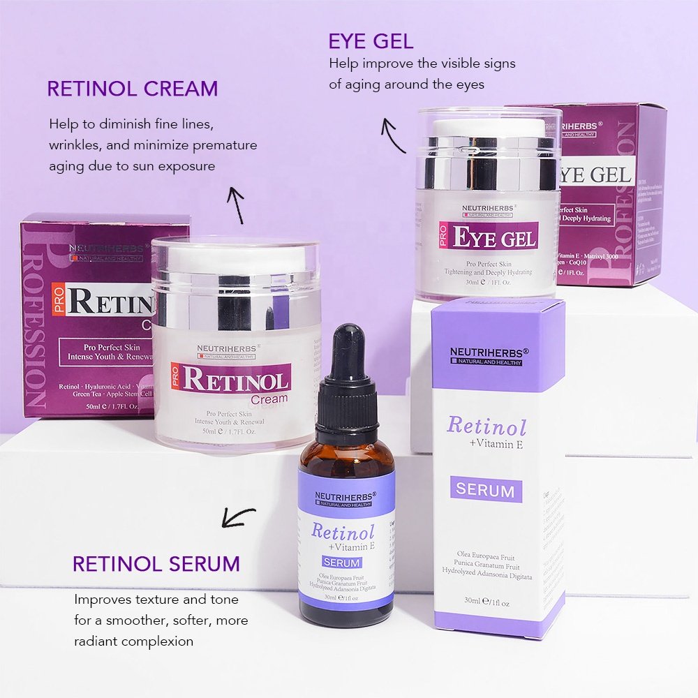 Neutriherbs Skin Care Set Gift Skin Care Vegan Retinol Serum Cream For Man And Woman