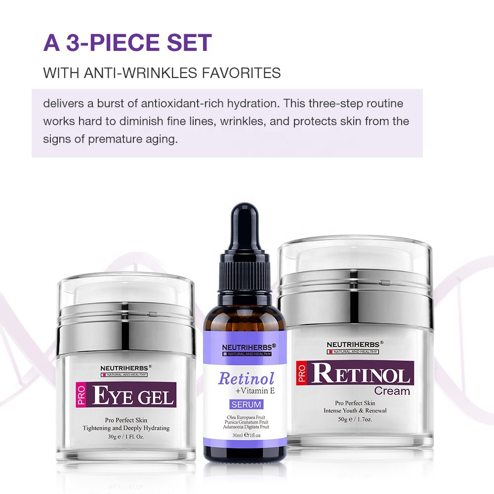 Neutriherbs Skin Care Set Gift Skin Care Vegan Retinol Serum Cream For Man And Woman