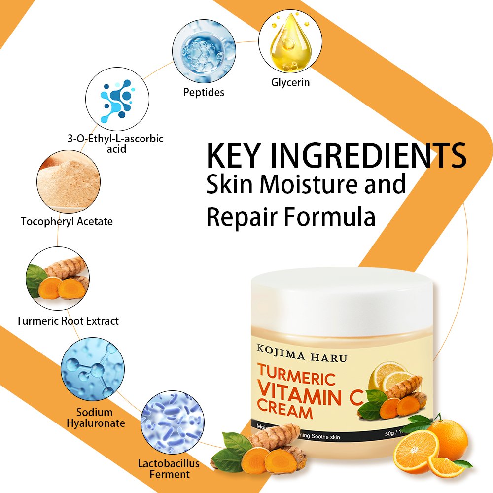 OEM New Face Cream Private Label Face Acne Cream Gutaderme Whitening Skin Turmeric Vitamin C Cream For Men & Women