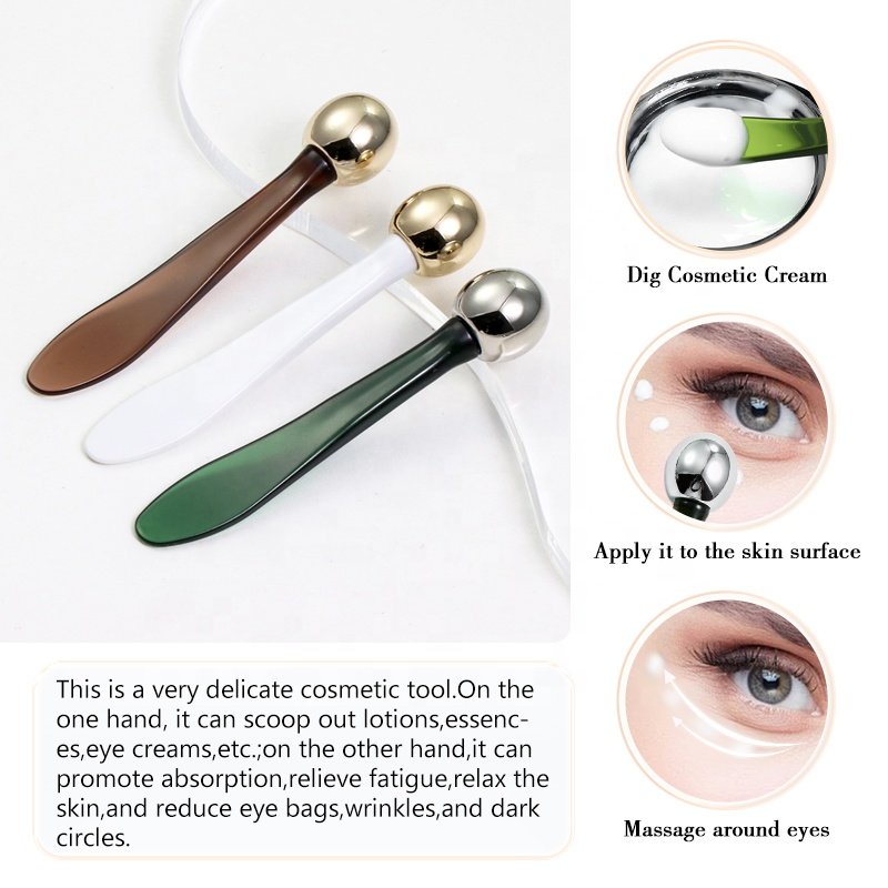 in stock Eye Cream Massage Sticks Spoon plastic Eye Massage Roller Anti Wrinkle Cosmetic Spatula
