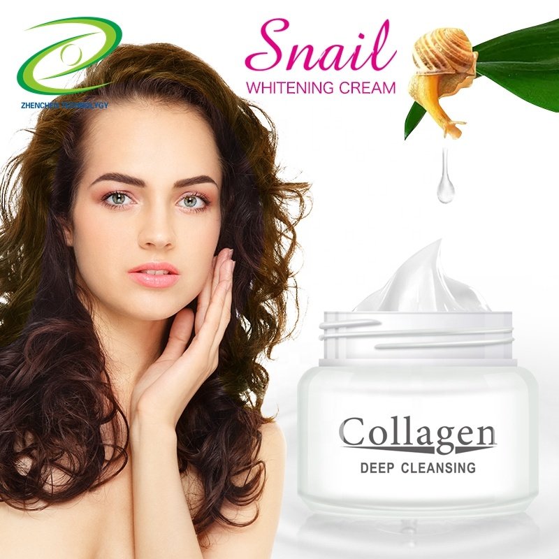 Best Private Label Women Moisturizing Brightening Skin Care Face Whitening Cream Beauty Anti Aging Collagen Snail Face Cream