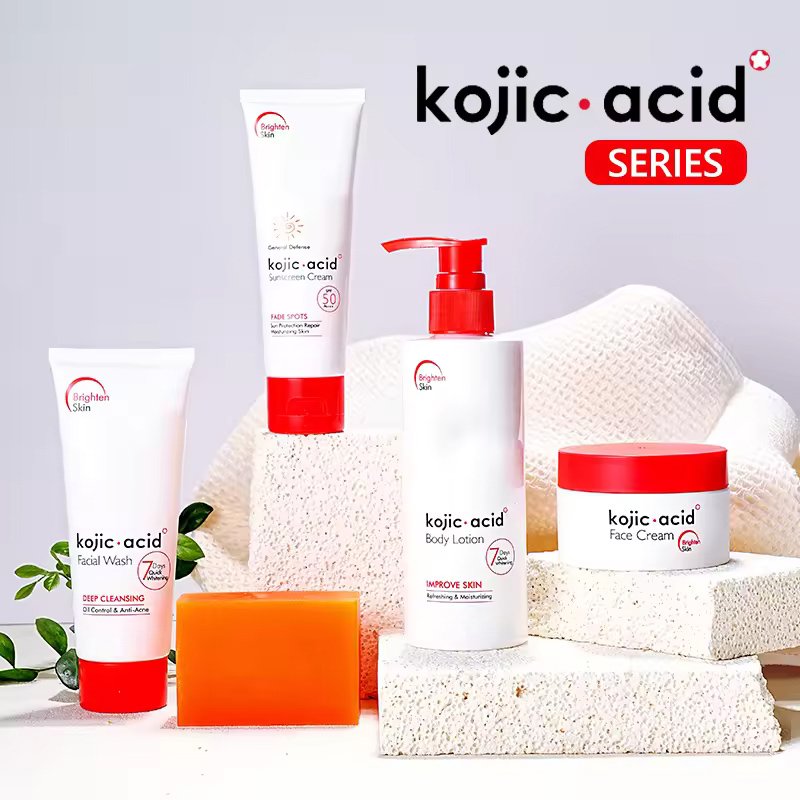 OEM ODM 7 Days Whitening Face Cream Kojic Acid Dark Spot Lightening Cream Day and Night Whitening Kojic Acid Facial Cream