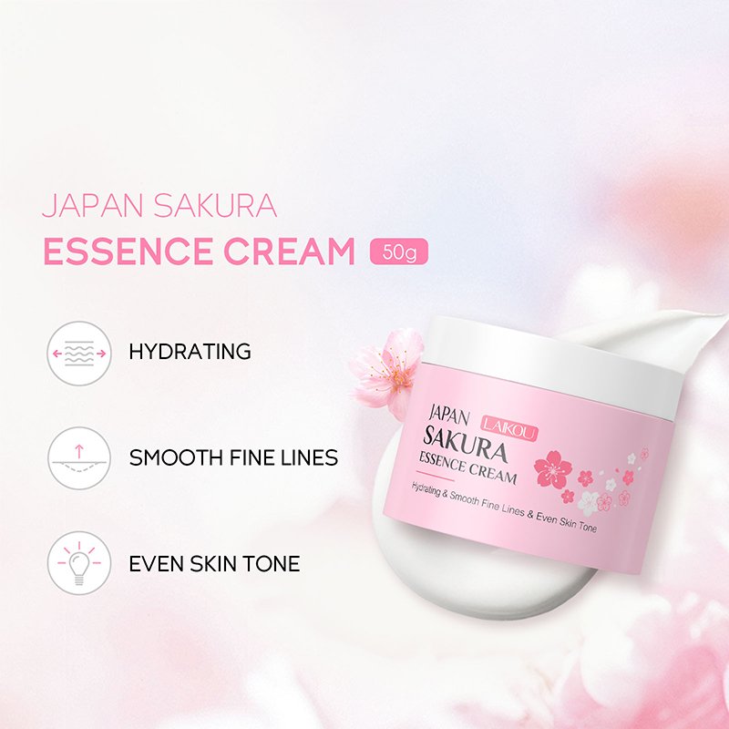 Organic Natural Cherry Blossom Face Cream & Lotion Moisturizing Firming Rejuvenating Essence Cream