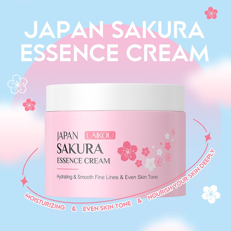 Organic Natural Cherry Blossom Face Cream & Lotion Moisturizing Firming Rejuvenating Essence Cream