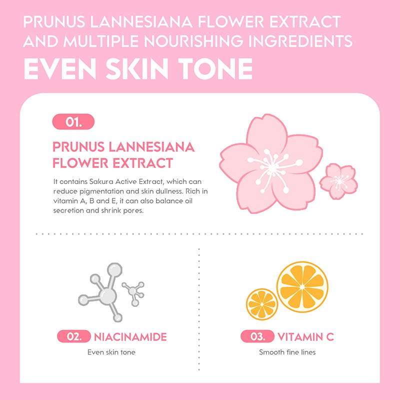 Organic Natural Cherry Blossom Face Cream & Lotion Moisturizing Firming Rejuvenating Essence Cream
