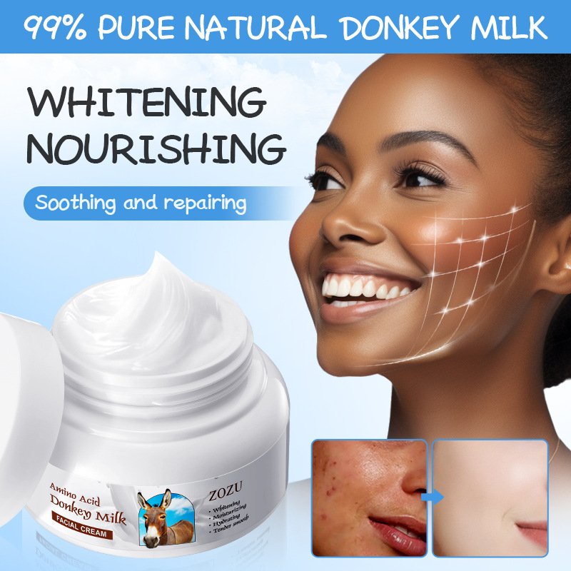 Skin brightening moisturizing and moisturizing cream donkey milk whitening face cream