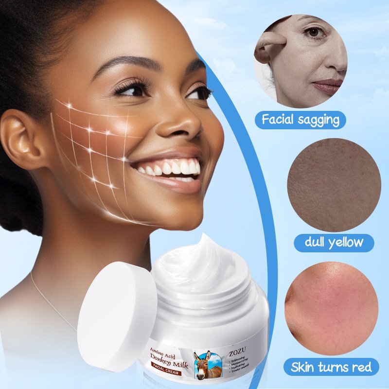 Skin brightening moisturizing and moisturizing cream donkey milk whitening face cream