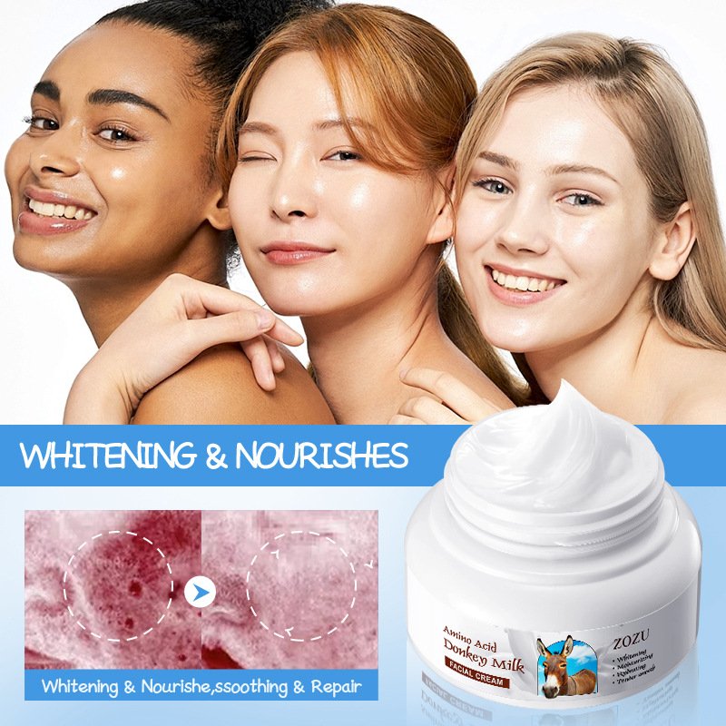 Skin brightening moisturizing and moisturizing cream donkey milk whitening face cream