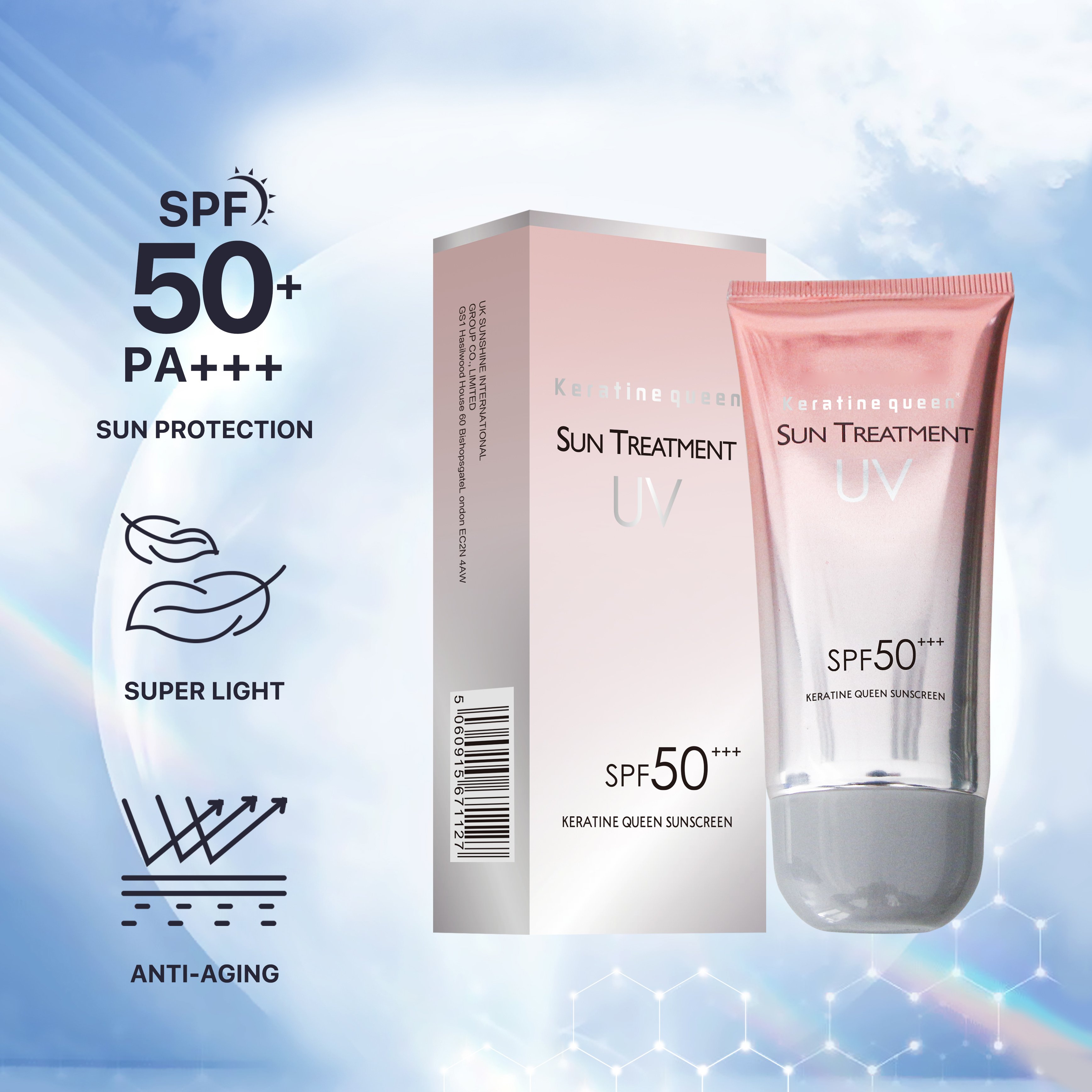 Factory Wholesale Sunscreen Whitening Waterproof Protect Skin SPF Sunblock Sunscreen Cream SPF 50 Sunscreen face Cream
