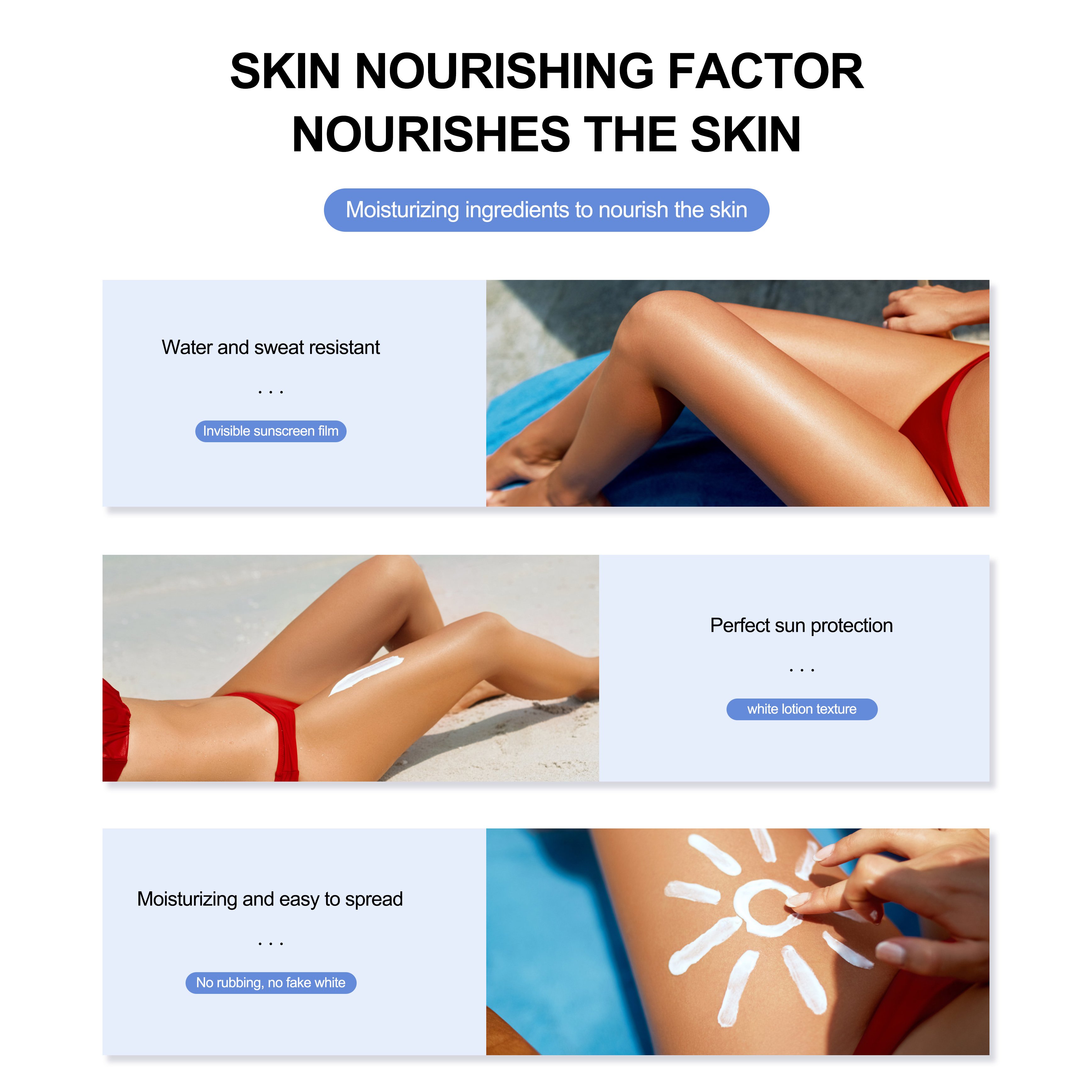 Factory Wholesale Sunscreen Whitening Waterproof Protect Skin SPF Sunblock Sunscreen Cream SPF 50 Sunscreen face Cream