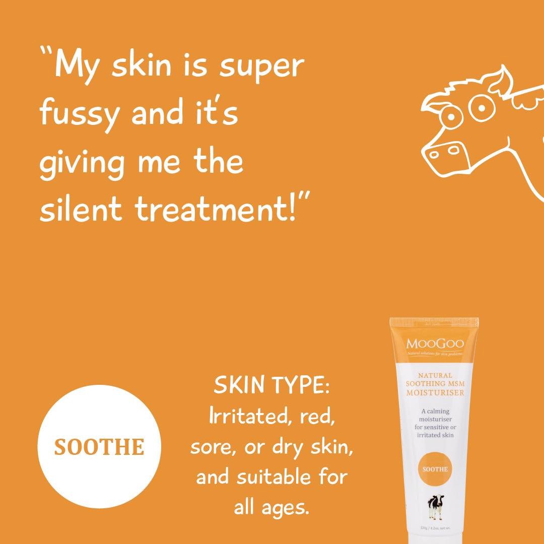 MooGoo 200g Natural Soothing MSM Face Cream & Lotion Moisturiser for Sensitive Skin