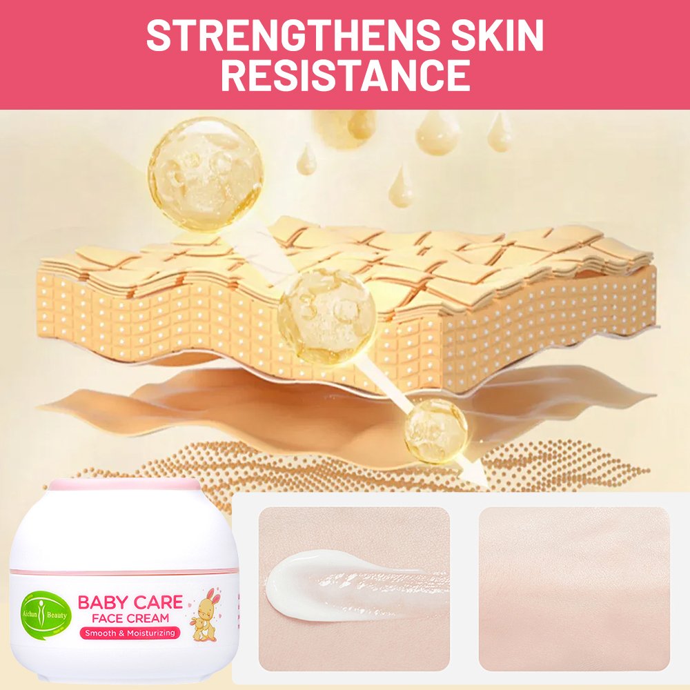 Natural Baby Moisturizing Facial Cream Coconut Oil Dry Skin Moisturizing Smoothing Mild Cream Baby's Skin Care Face Cream