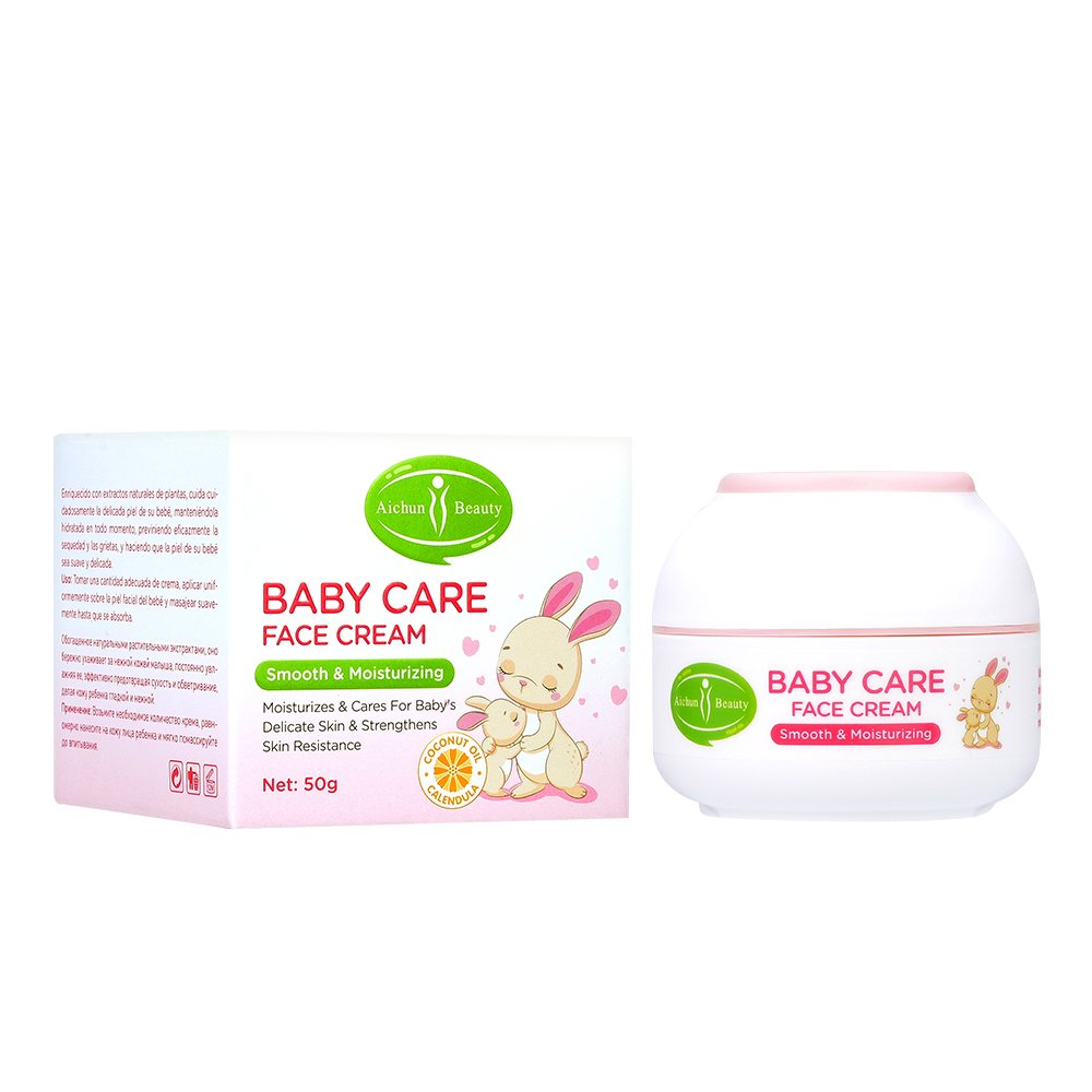 Natural Baby Moisturizing Facial Cream Coconut Oil Dry Skin Moisturizing Smoothing Mild Cream Baby's Skin Care Face Cream